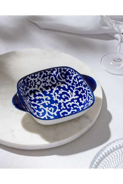 بشقاب سرو Madame Coco مدل Reve Bleu Reneta Bone China - آبی