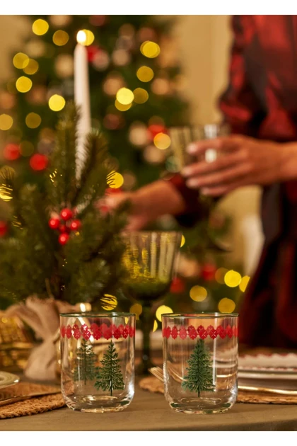 لیوان نوشیدنی 4 تکه Bella Maison مدل New Year شیشه - چندرنگ