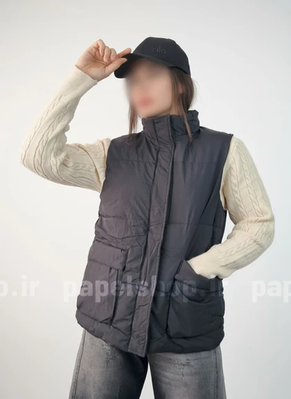 پافر زنانه شمعی زیپ مخفی دوجیب