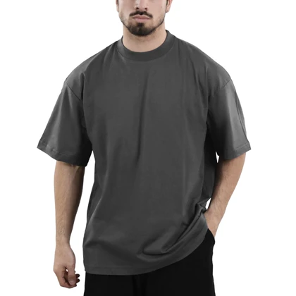 تیشرت اسپرت بیسیک مدل SPL-4M1248 طوسی تیره