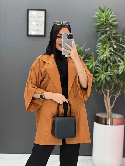 مانتو ژاکارد آستین لاله