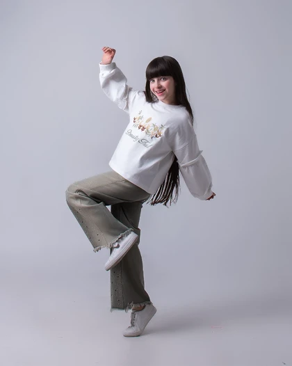 بلوز شلوار دخترانه گلدوزی شده