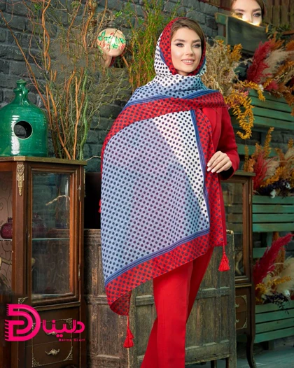 شال توپ توپی رنگی نخی