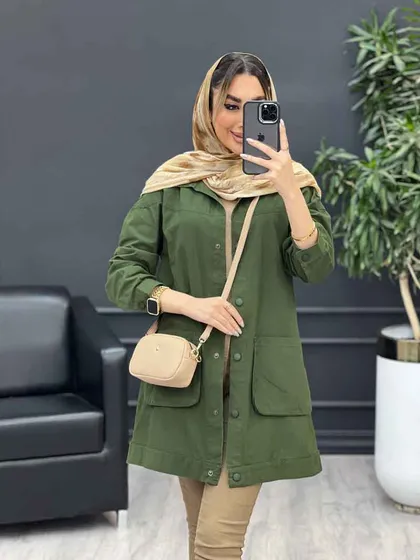 مانتو لینن رنگی سر شانه پاگن