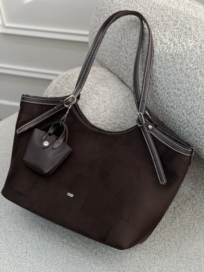 کیف جیر زنانه دستی چاکلت