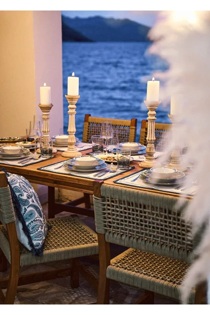 سرویس غذاخوری 6 نفره Bella Maison مدل Paisley پرسلان - آبی