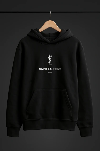 هودی مشکی طرح Saint Laurent