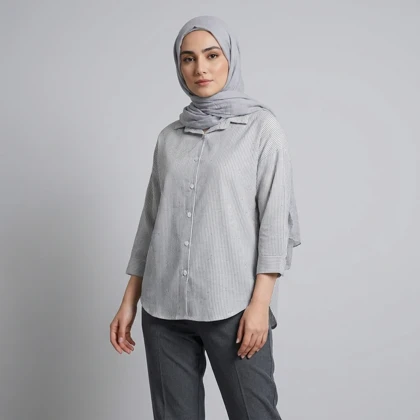 شومیز زنانه راه راه نگین‌دار