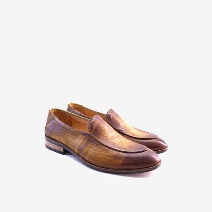 کفش رسمی چرم مردانه عسلی