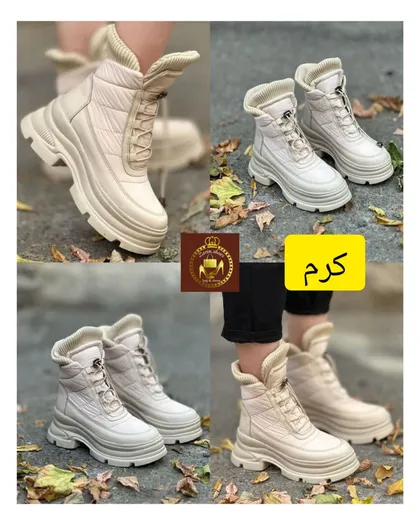 نیمبوت زنانه کاپشنی لژدار بندی