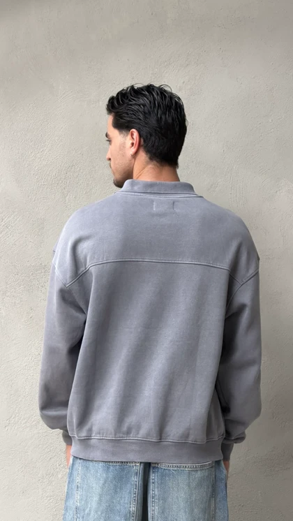 پولو شرت اورجینال داب خاکستری روشن/Original Dub polo shirt