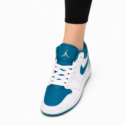 کفش اسپرت زنانه سفید آبی مدل Air Jordan