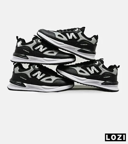 کفش کتانی مردانه مشکی طوسی NEW BALANCE yg niubailun