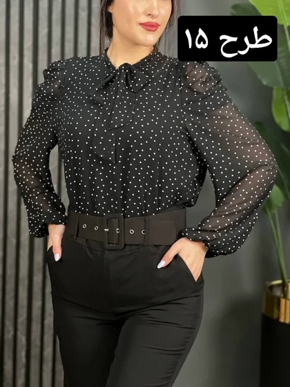 شومیز آستین پف کد 1643