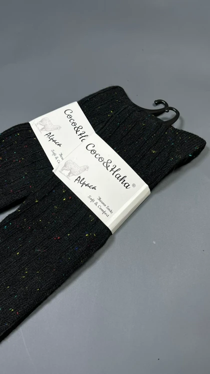 جوراب پشمی بالازانو مشکی