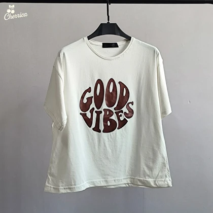 ست تیشرت و شورتک good vibes کد 127