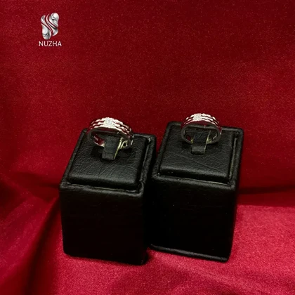 حلقه ست نقره زنانه ومردانه کدhs1044