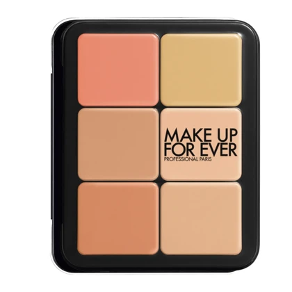 پالت کانتور، هایلایتر و رژگونه کرمی میکاپ فور اور, مدل HD Skin Essential رنگ Harmony شماره 01 مناسب انواع پوست با فینیش طبیعی، 12 رنگ وزن 26.5 گرم