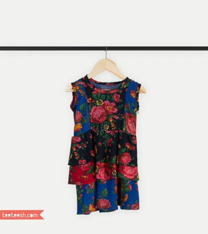 پیراهن گل‌دار 3 طبقه