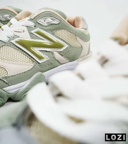 کفش کتانی زنانه سبز کرم NEW BALANCE 9060