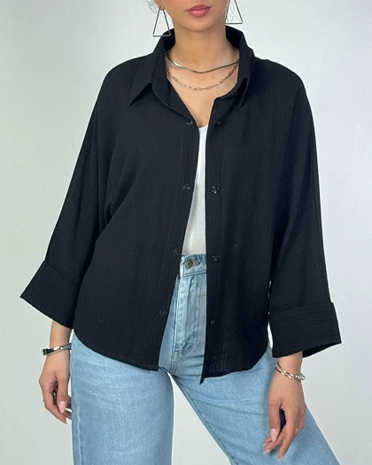 شومیز کادنزا آستین پاکتی  کد 500503