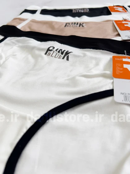 شورت اسلیپ نخ پنبه کمر لیزری نوشته Pink Blue