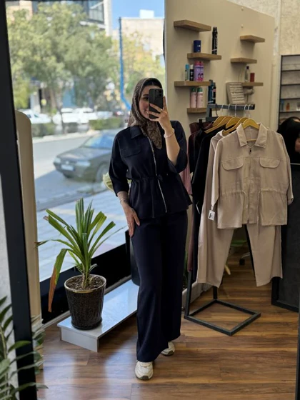 ست تونیک شلوار سیلک_9047