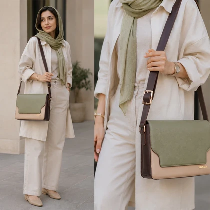 کیف دوشی زنانه چرم یلسان مدل نلین کد 121-MC