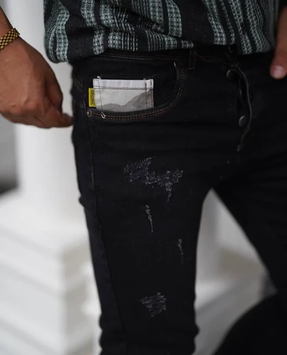 شلوار اسکینی زغالی1302