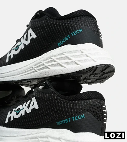 کفش کتانی مشکی سفید آبی HOKA
