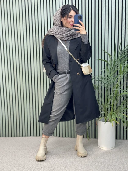 بارانی آستردار بلند پروا