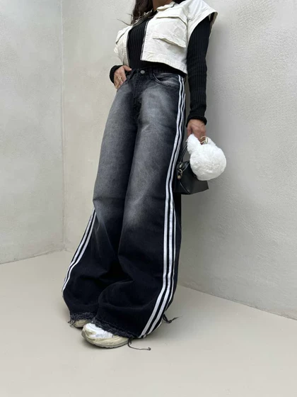 شلوار بگ دو خط