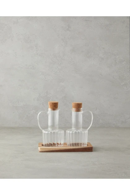 ست روغن‌ریز و سرکه‌ریز دو عددی English Home مدل Evie - شفاف