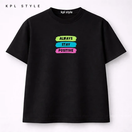 تیشرت باکسی طرح تایپوگرافی 100٪ پنبه | کد 1347