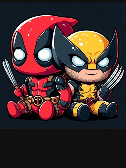 تیشرت لانگ ددپول | Wolverine chibi کد 246722