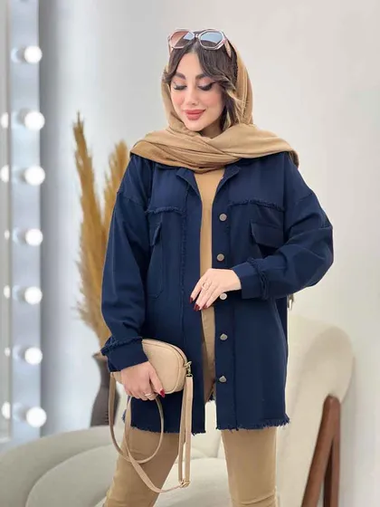 مانتو کتان ریش دار ترلان