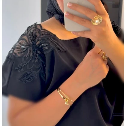 تاپ مجلسی زنانه مدل گلی