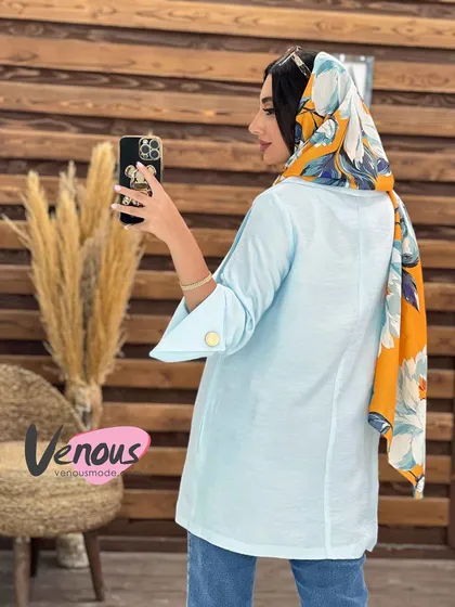 مانتو کتی دکمه طلایی