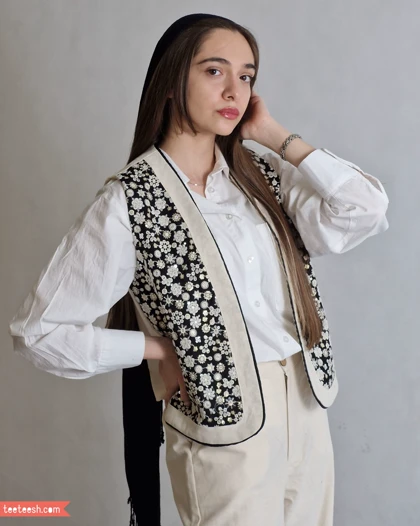 جلیقه سوزندوزی مشکی