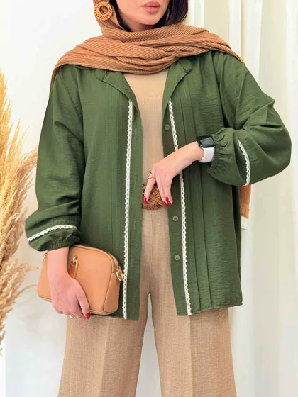 مانتو آستین کش نواردوزی