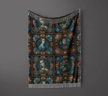 شال مبل ریش دار sofa shawl 170