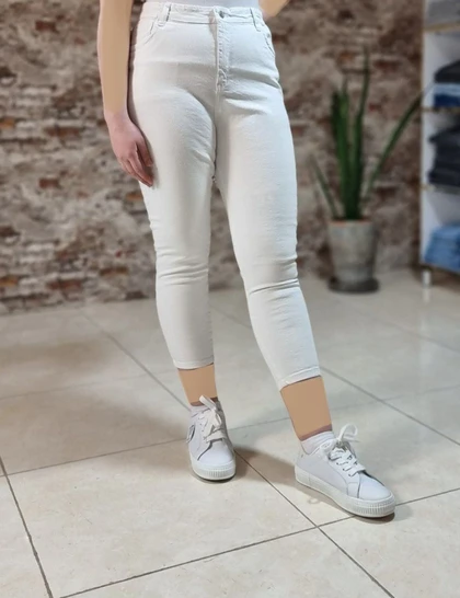 شلوار جین اسکینی سفید زنانه
