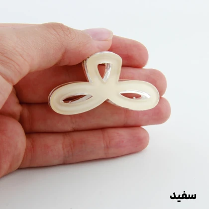 کلیپس دخترانه مدل پاپیون مثلثی طرح شیشه ای
