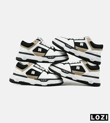 کفش کتانی سفید مشکی قهوه ای AMIRI MA2 Leather مدل 7368