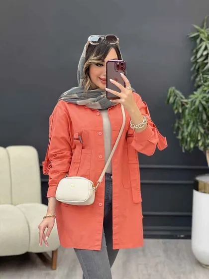 مانتوجلو سگک آستین پاگن