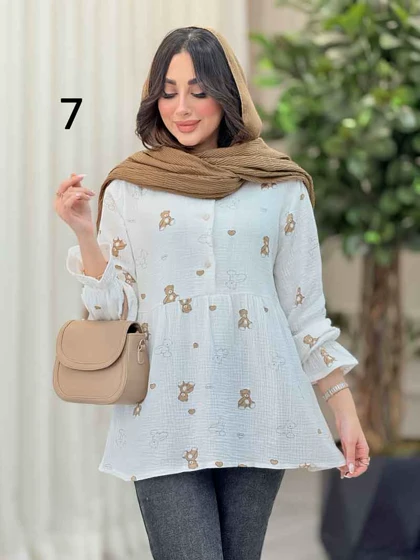 شومیز طرح دار ارغوان