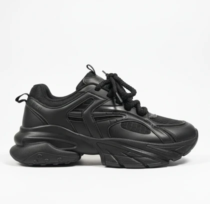 کفش کتانی فشن تمام مشکی کد 295002