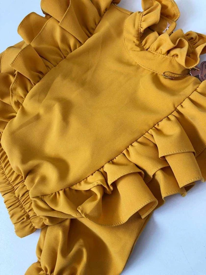 شومیز شلواردم پا چاک‌دار دخترانه