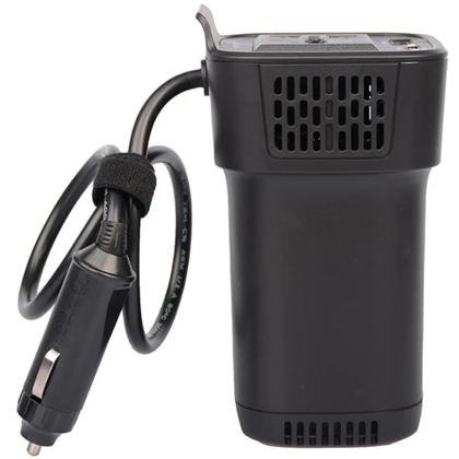 اینورتر و شارژر فندکی فست شارژ ماشین تایپ سی و یو اس بی 150 وات پاورولوژی P150INVBK