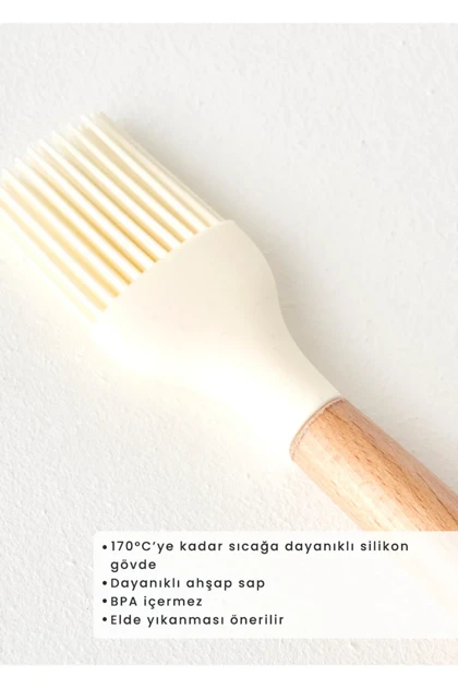 فرچه آشپزی Bella Maison مدل Olivia سیلیکونی - کرم